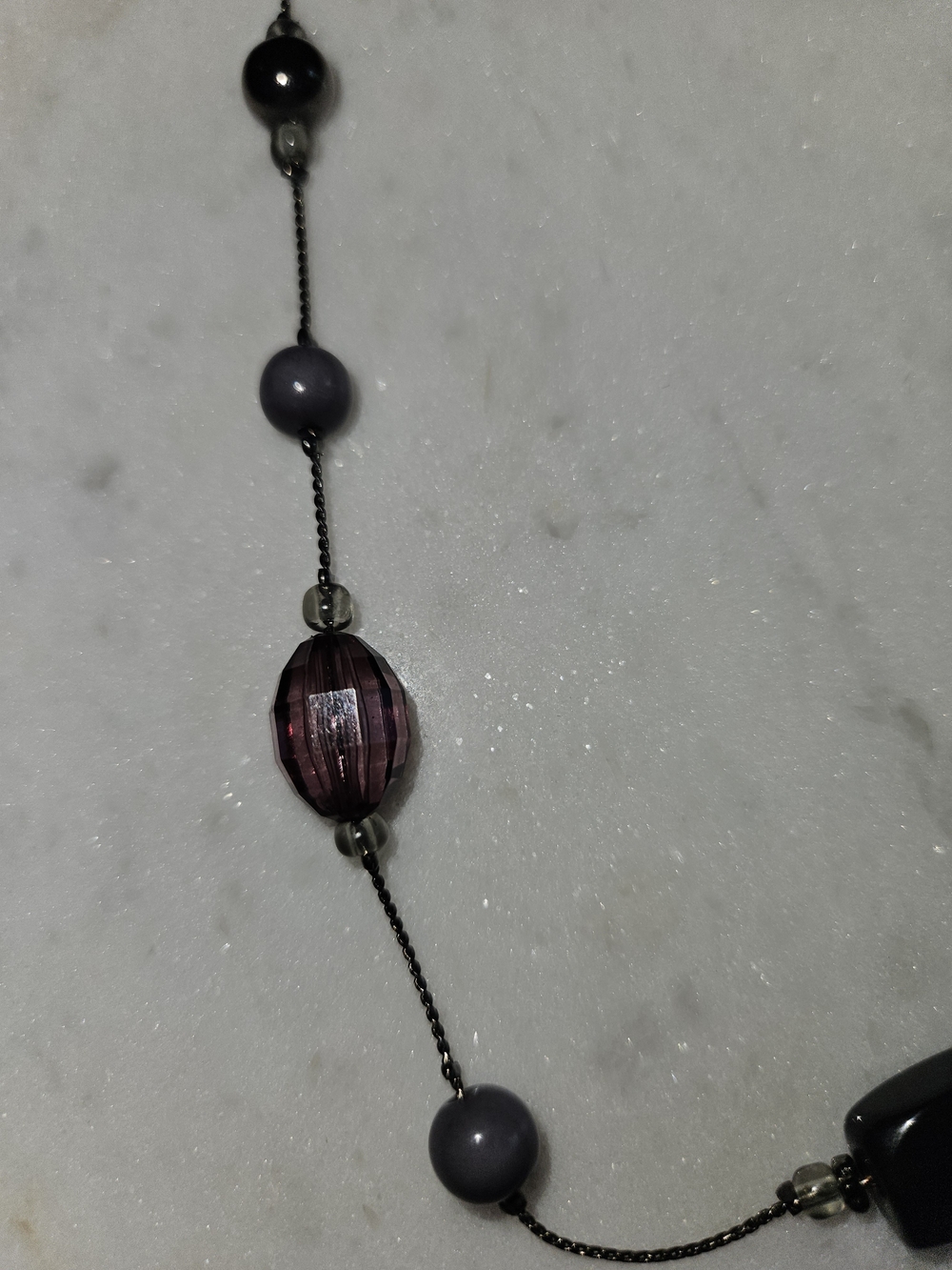 Elegant Purple Beaded Women's Necklace